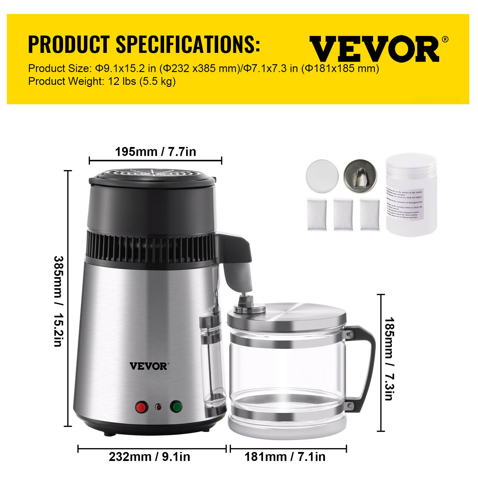 VEVOR 4L Water Distiller - kitchenrapid