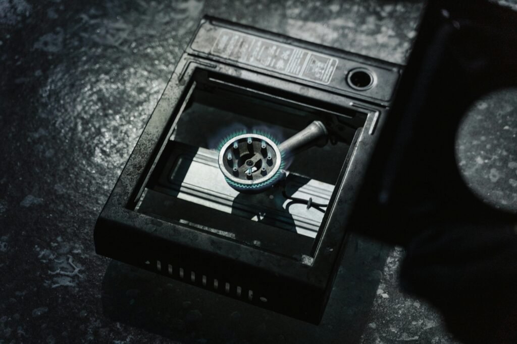 Portable electric or induction burner in a modern kitchen, illustrating versatile and space-saving cooking solutions for homes, dorms, and outdoor use.